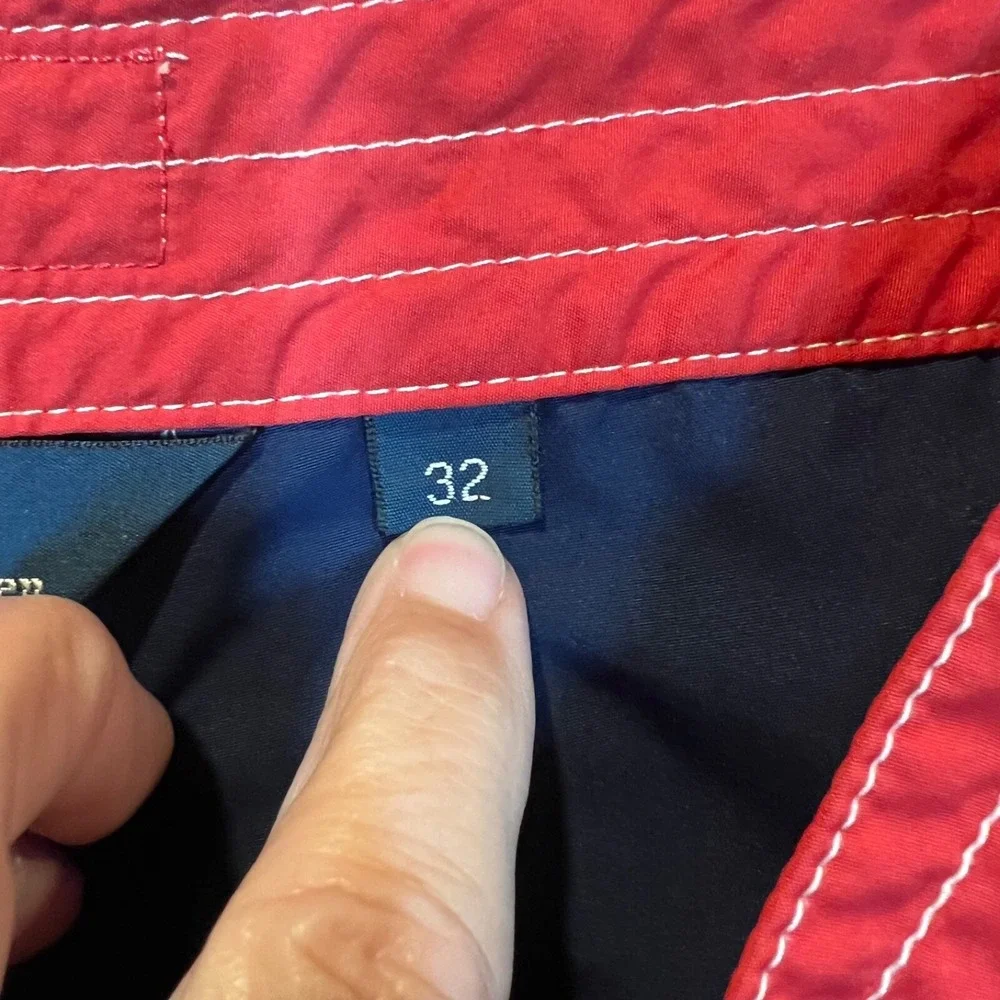 Polo by Ralph Lauren Swim Board Shorts Mens Size 32 Red‎ Preppy Beach Blue Pony